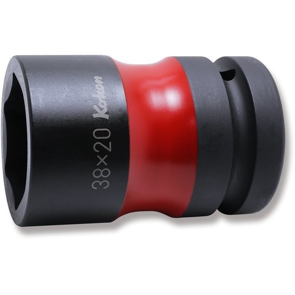 Ko-Ken Rear Wheel Nut Socket 38 x 20mm Hex x Square 83mm Color coded 1 Sq. Drive PW8P-38X20